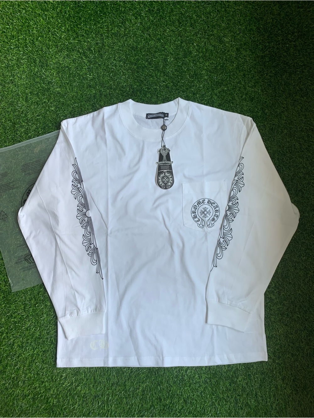 White Chromehearts Long-Sleeve - M